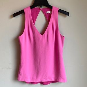 Trina Turk hot pink cutout tank XS